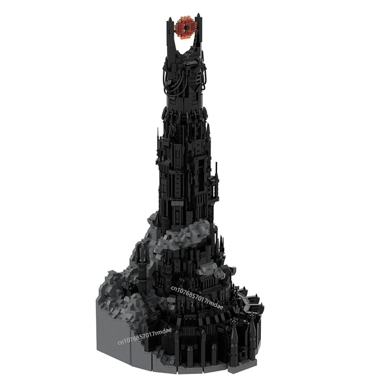 MOC Famous rings Movie Architecture Dark Tower Fortress of Sauron Barad-dur Ultimate Collection 5996 Pcs