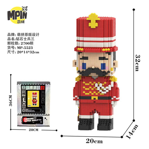 32cm Guardian Model Building Blocks Royal Soldier Figure Block Toy for Boys & Girls Birthday Gift Living Room Decor Assembly Kit