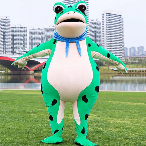 Inflatable Frog Mascot Costume – Adult Cartoon Cosplay Suit for Events, Performances & Parties