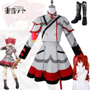 Kasane Teto Cosplay Costume – Virtual Idol Stage Uniform with Wig and Shoes for Women’s Halloween, Party, and Comic Con Role Play