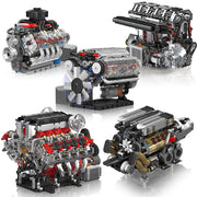 Engine Building Blocks Model Series Technical STEM Toys Moc Tank V8 Engine Supercar W16 Bricks Assembly Toy Set Kids Adults Gift