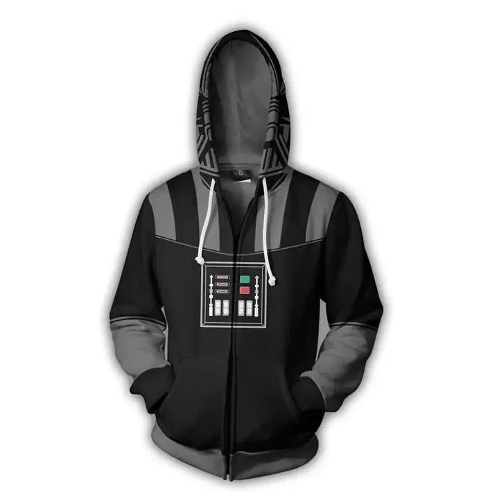 Cosplay Hoodie Jacket – Stormtrooper, Mandalorian, and Darth Vader Designs for Men’s Spring/Autumn Wear, Ideal for Halloween and Party Props