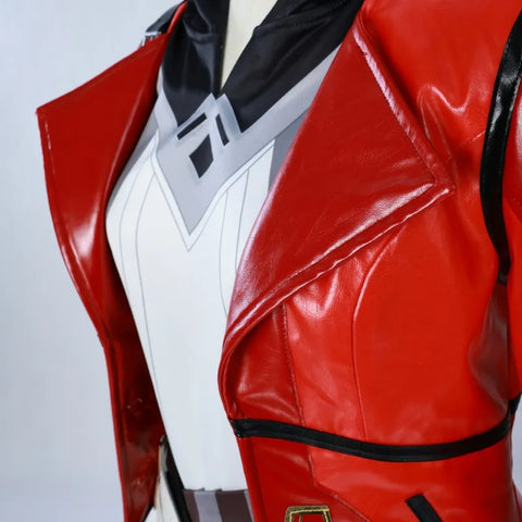 Arcane Vi Cosplay Costume Wig Hair for Anime Jinx Sister Cosplay Outfits Vi Cosplay Shoes Boots Leather Jacket