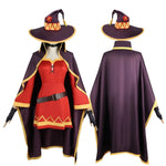 Megumin Cosplay Costume – Anime Sorceress Dress with Wig for Women, Perfect for Halloween and Cosplay Events