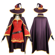 Megumin Cosplay Costume – Anime Sorceress Dress with Wig for Women, Perfect for Halloween and Cosplay Events
