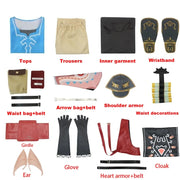 Game Zelda Cosplay Breath of the Wild Link Cosplay Costume Shirt Cloak Accessories Sets Adult Kids Outfit For Carnival Party