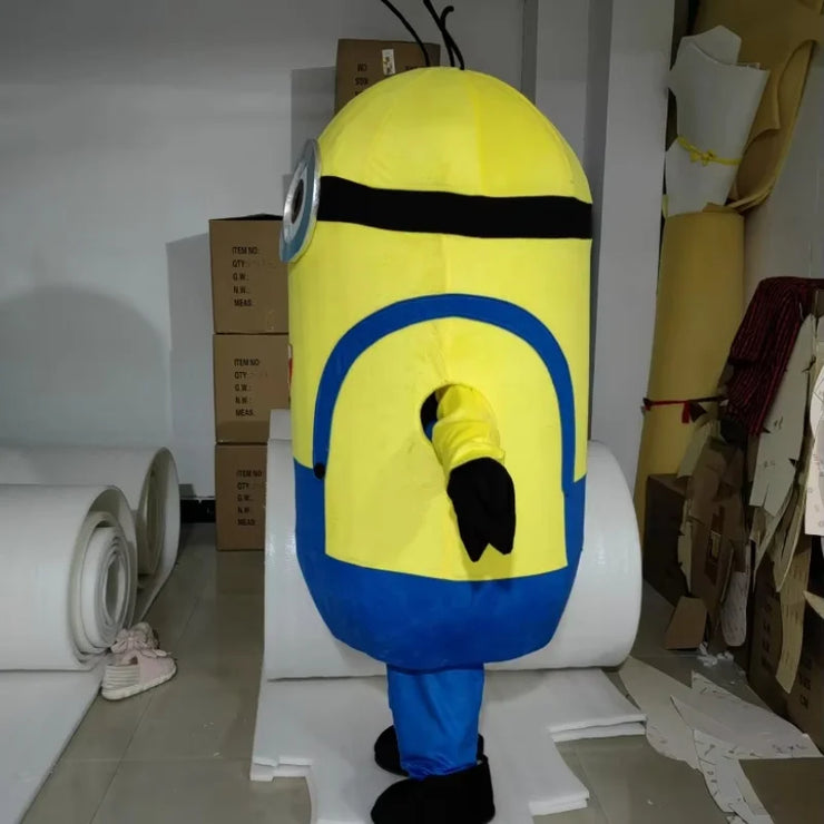 Yellow Minion Mascot Costume – Adult Cosplay Suit for Carnival, Parties, Performances & Halloween Events