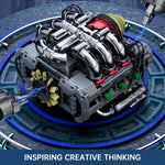 Engine Building Blocks Model Series Technical STEM Toys Moc Tank V8 Engine Supercar W16 Bricks Assembly Toy Set Kids Adults Gift