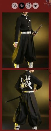 Demon Slayers Kimetsu No Yaiba Anime Kamado Tanjirou Cosplay Costume Women Men Kisatsutai Uniform Wig Halloween Comic Con Outfit