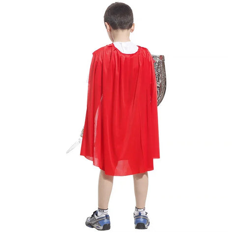 Child Greek Roman Warrior Gladiator Costume Boys Knight Cosplay Carnival Party Fancy Dress Costume only. No Weapon