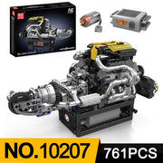 Engine Building Blocks Model Series Technical STEM Toys Moc Tank V8 Engine Supercar W16 Bricks Assembly Toy Set Kids Adults Gift