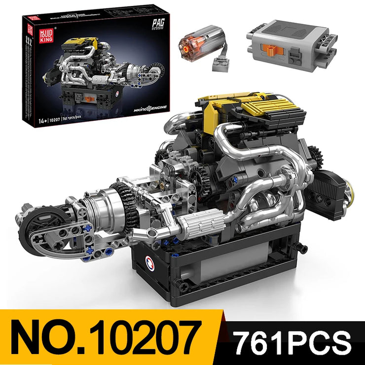 Engine Building Blocks Model Series Technical STEM Toys Moc Tank V8 Engine Supercar W16 Bricks Assembly Toy Set Kids Adults Gift