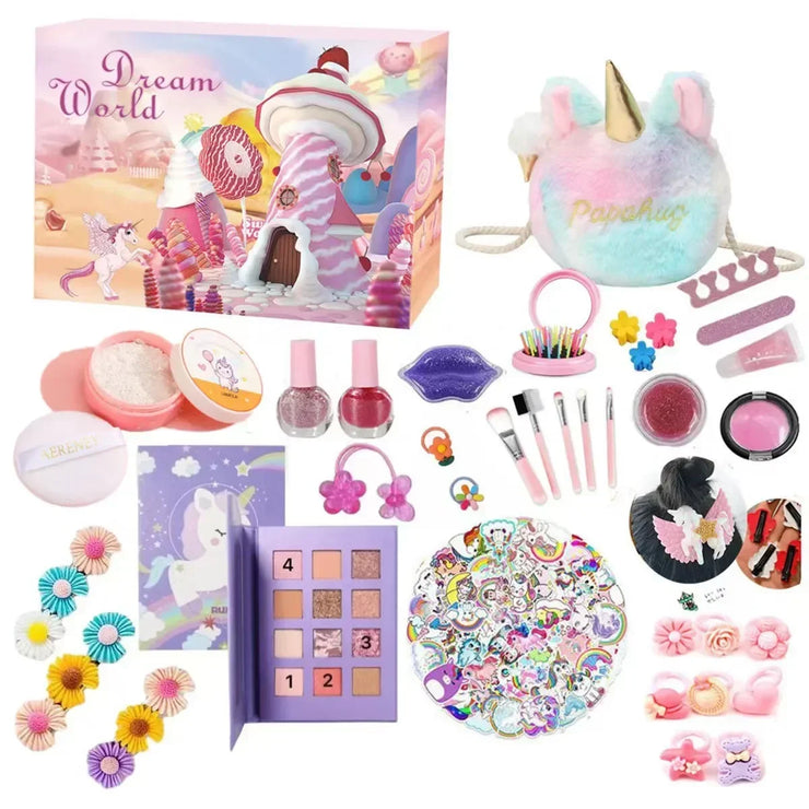 Christmas Advent Calendar Box Princess Dress Up Headwear Jewelry Set cute unicorn toys 24Days Countdown Calendar Xmas Gifts
