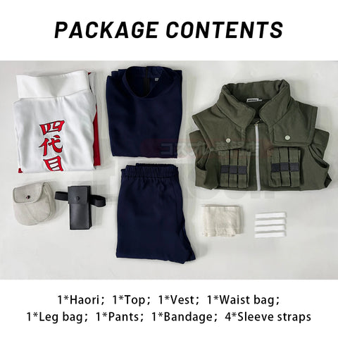 HOLOUN Anime Namikaze Minato Cosplay Costume Cloak Vest