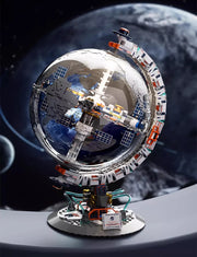 Creative Technology Space Station Transparent Globe Building Set – High-Tech Construction Bricks