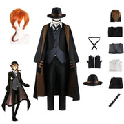 Nakahara Chuuya Cosplay Costume – Full Set with Hat and Gloves from Bungo Stray Dogs for Adults, Perfect for Halloween and Anime Events