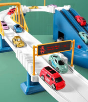 Dinosaur Adventure Electric Track Set – Interactive Racing Puzzle Toy with Mountain and Train for Kids