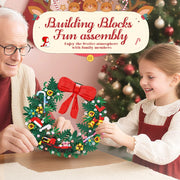 653pcs Christmas Wreath 29cm diameter Building Blocks Bricks Home Decoration Model  Kids Toys Christmas Gift
