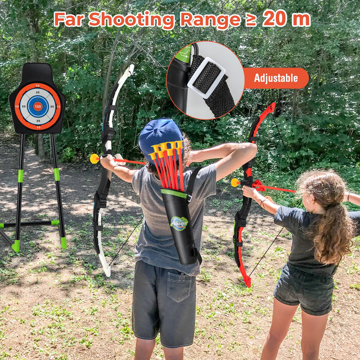 DORTALA Kids Bow and Arrow Set with 20 Suction Cup Arrows