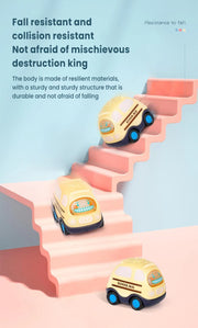 Mini Inertia Fire Engine Vehicle Set – Montessori Crash-Resistant Pull Cars for Ages 0–3