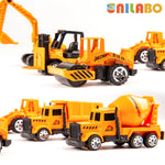 Alloy Construction Vehicle Set with Container Truck, Tower Crane & Excavator – STEM Toy for Ages 3–8