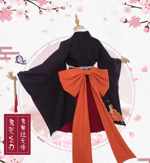 Anime Cosplay Costume Kanroji Mitsuri Kibutsuji Kimono Maid Uniforms Blade Kochou Shinobu Kamado Nezuko Dress Cosplay