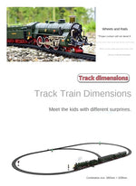 Classic Electric Train Set – Retro Steam Locomotive with Alloy Engine and Tracks for Kids