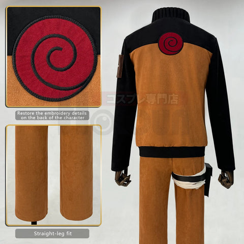 HOLOUN Uzumaki Cosplay Costume – Adult Anime Outfit with Top, Pants, and Headdress for Christmas, New Year, and Conventions