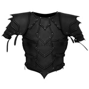 Medieval Steampunk Victoria Knight Pirate Costume – Leather Vest Armor with Body, Shoulder Pauldrons for Men’s LARP and Cosplay