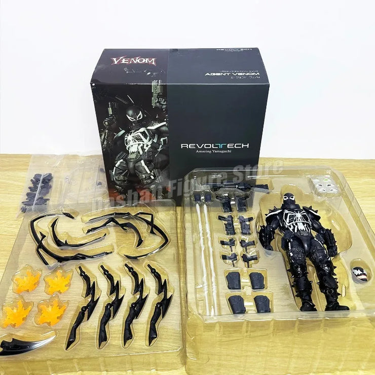 Amazing Yamaguchi Revoltech Agent Venom Action Figure – Superhero Eugene Thompson Model Toy, Perfect Gift Collection