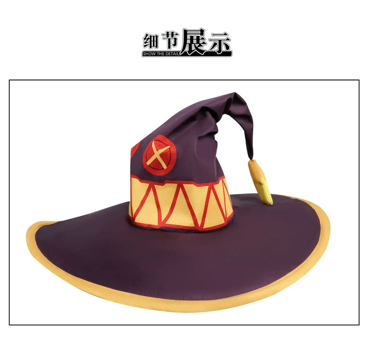 Megumin Cosplay Costume – Anime Sorceress Dress with Wig for Women, Perfect for Halloween and Cosplay Events