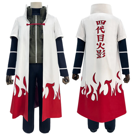 HOLOUN Anime Namikaze Minato Cosplay Costume Cloak Vest