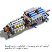 MOC DIY Electric Motor & Gearbox Kit – Technical Building Blocks for Mechanical Models