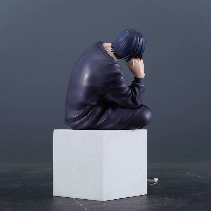 Anime JJK Gojo Satoru & Fushiguro Toji Sitting Pose Figures – Action Models for Desk Decoration, Car Accessories, and Collectible Gifts