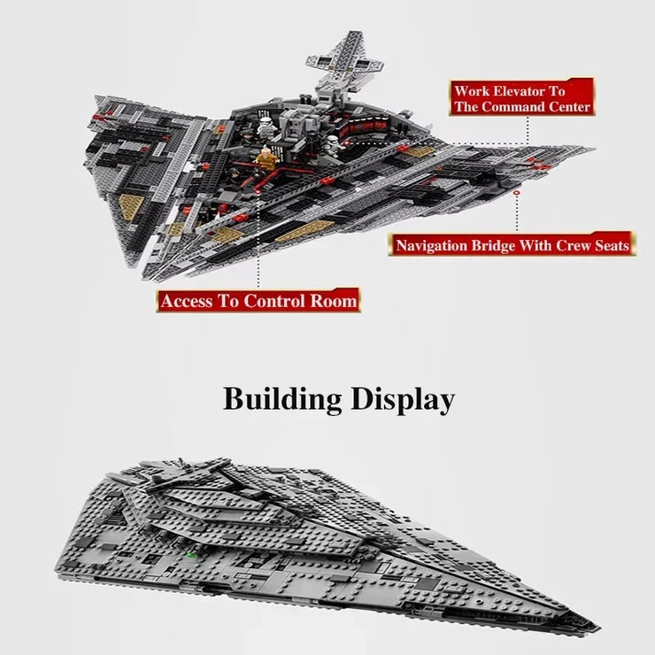 New Millennium Spaceship 1381 pieces – Force Awakens Star Destroyer Building Block Model Kit