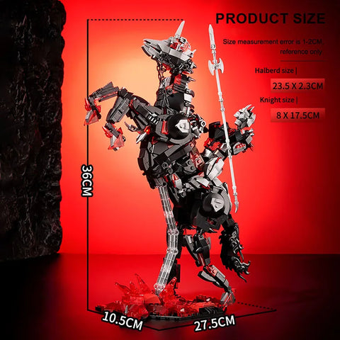 1178pcs Hell Death Knight War-horse Model Building Blocks Kits DIY Undead Skull Knight Bricks Toys For Kids Gifts