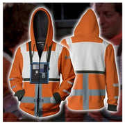 R2-D2 Cosplay Hoodie – Robot Sweatshirt with Zipper, Inspired by Darth Vader and Stormtrooper for Men and Women