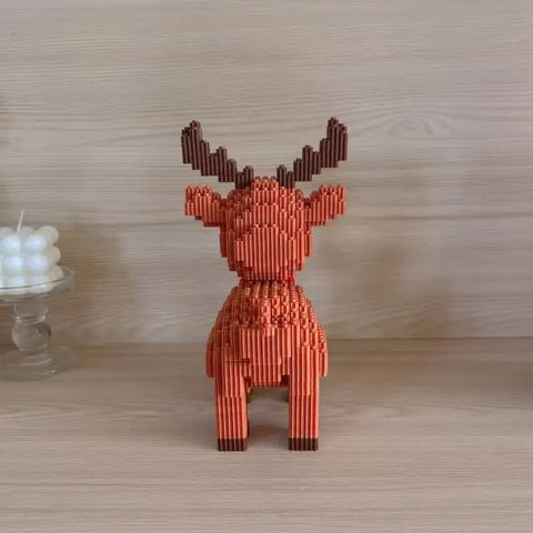 Santa Claus Elk Christmas Tree Building Blocks Toy Set Small Particle Bricks Building Blocks Toys Kids Christmas Gift