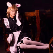 Unisex Maid Cosplay Costume – Long Lolita Apron Dress for Women and Men, Inspired by Anime and Jujutsu Kaisen Café Style
