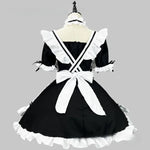 Black and White Lolita Maid Costume – Cute French Apron Dress Uniform for Cafe, Parties, and Cosplay