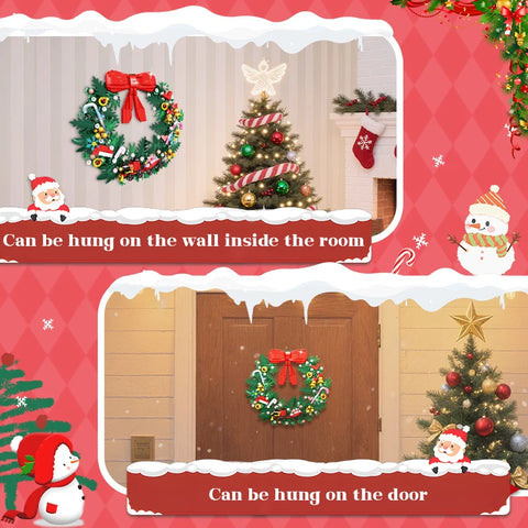 653pcs Christmas Wreath 29cm diameter Building Blocks Bricks Home Decoration Model  Kids Toys Christmas Gift