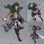 28cm Attack on Titans Levi Ackerman Action Anime Figura Kawai Eren Jaege Mikasa Ackerman The Armored Titan Figure