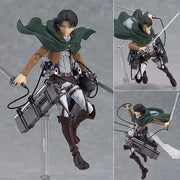 28cm Attack on Titans Levi Ackerman Action Anime Figura Kawai Eren Jaege Mikasa Ackerman The Armored Titan Figure