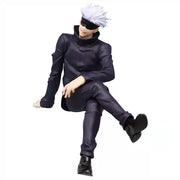 Anime JJK Gojo Satoru & Fushiguro Toji Sitting Pose Figures – Action Models for Desk Decoration, Car Accessories, and Collectible Gifts