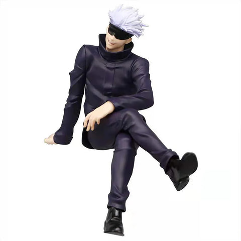 Anime JJK Gojo Satoru & Fushiguro Toji Sitting Pose Figures – Action Models for Desk Decoration, Car Accessories, and Collectible Gifts