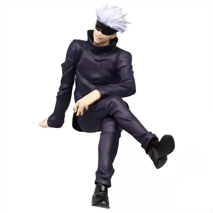 Anime JJK Gojo Satoru & Fushiguro Toji Sitting Pose Figures – Action Models for Desk Decoration, Car Accessories, and Collectible Gifts