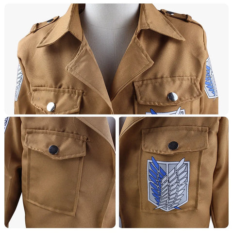 Cosplay Anime Levi Ackerman Mikasa Ackerman Cosplay Costume Eren Jaeger Outfits Hange Zoe Cosplay CostumeFull Set