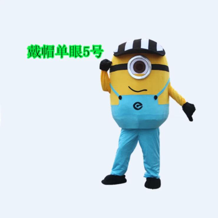 Yellow Minion Mascot Costume – Adult Cosplay Suit for Carnival, Parties, Performances & Halloween Events