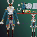 Identity Ⅴ Freddy Riley Cosplay Man Lawyer White Rabbit Mr.Cosplay Costume Uniform Man Woman Lovely Adult Halloween Outfit Suit