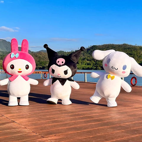 Giant Kuromi & My Melody Mascot Costume – Inflatable Hello Kitty Character Cosplay for Advertising, Carnival & Events